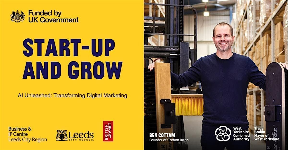 AI Unleashed: Smarter Marketing for Startups and Small Businesses, 20 October | Event in Leeds | AllEvents