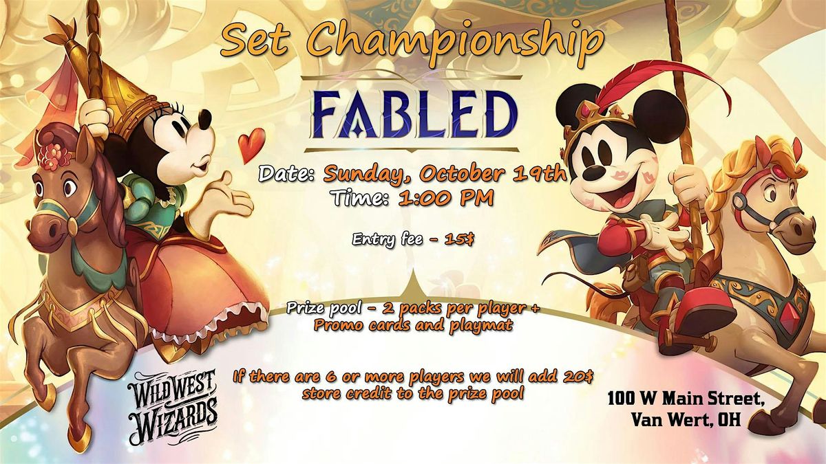 Lorcana Fabled Set Championship, 19 October | Event in Van Wert | AllEvents