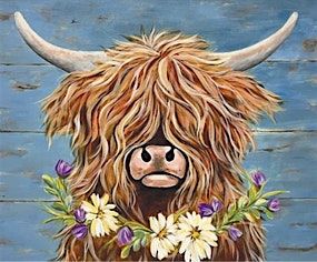 Paint Craze Kids "Hippie Cow" Event at Daily Grind Cafe 8/6 from 1-2:30 pm, 6 August | Event in Southwick