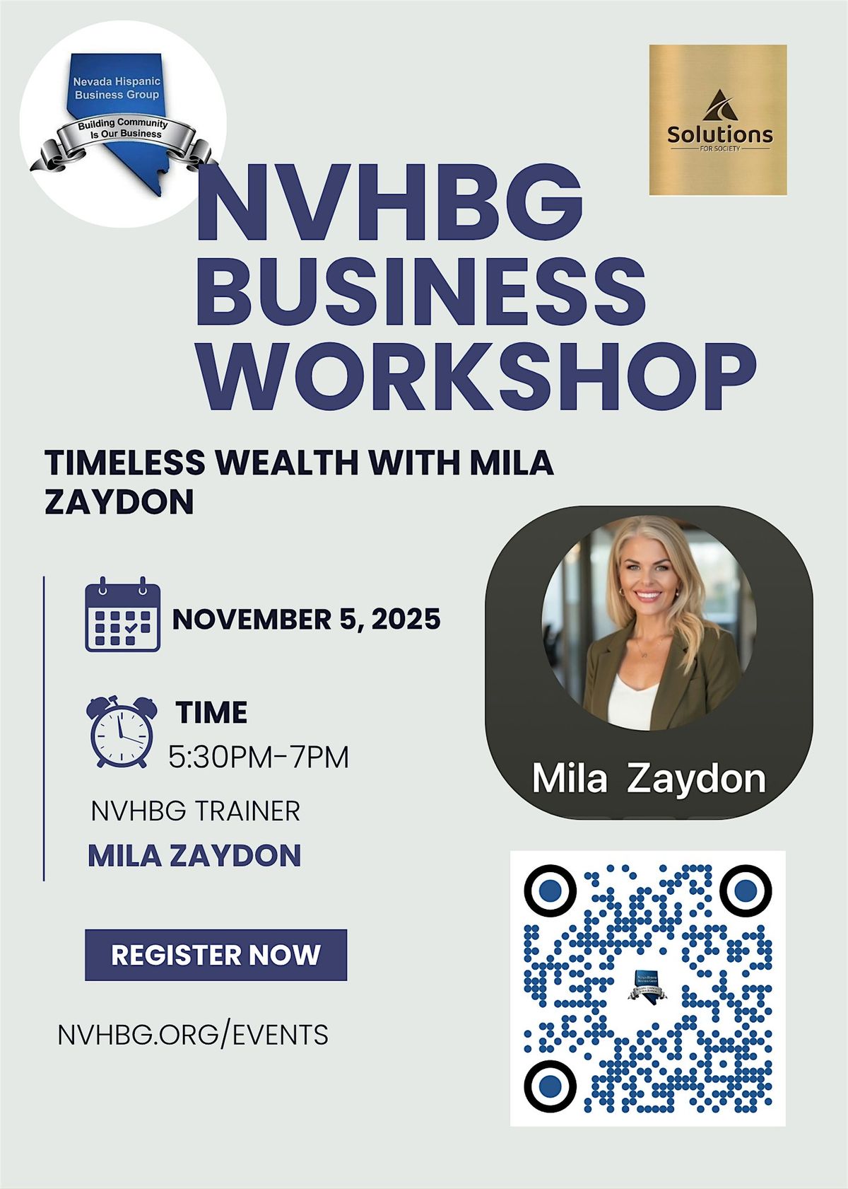 TIMELESS WEALTH  WITH MILA ZAYDON, 5 November | Event in Las Vegas | AllEvents