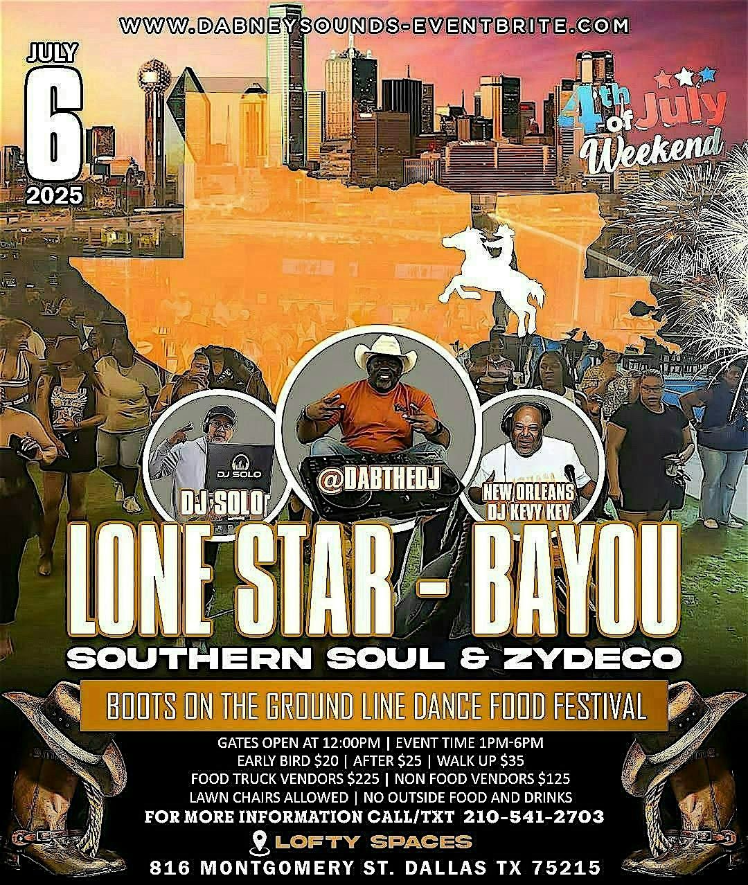 Lone Star-Bayou Boots on the Ground Line Dance Food Festival, 6 July | Event in Dallas | AllEvents