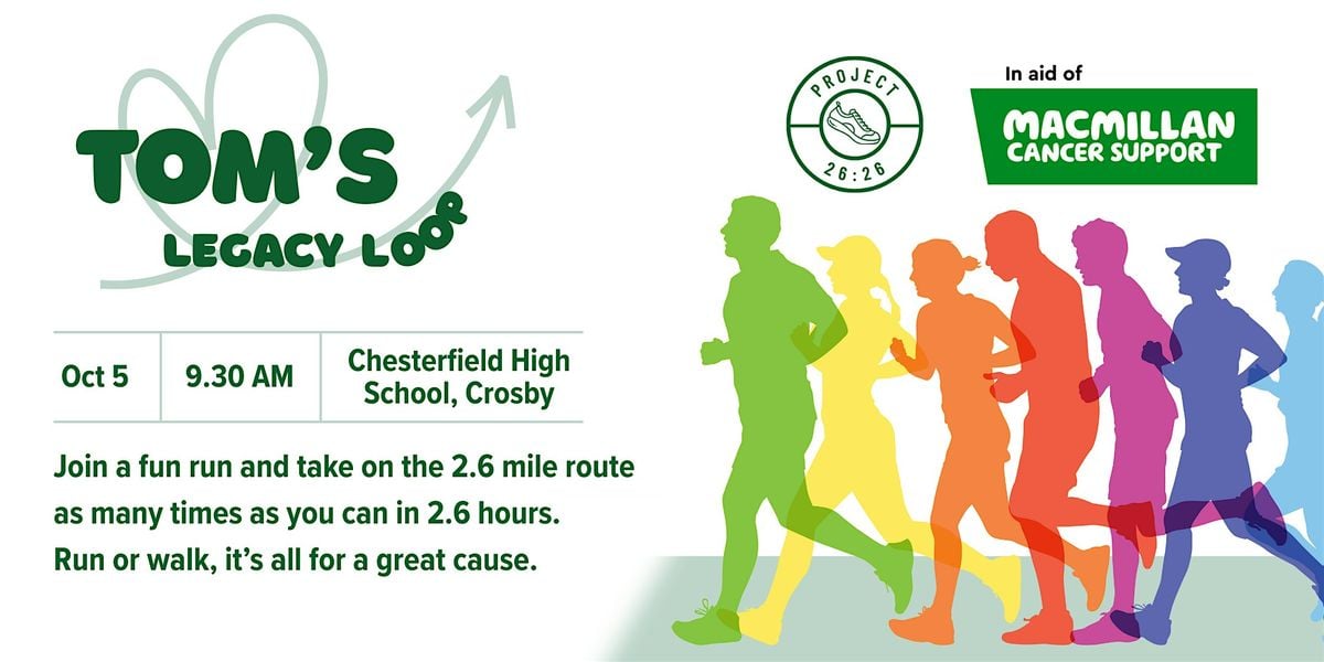 Tom's Legacy Loop -  a community fun run for Macmillan Cancer Support, 5 October | Event in Liverpool | AllEvents