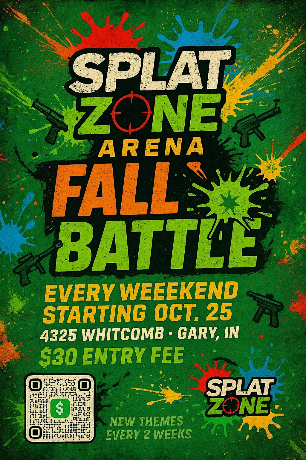 Splat Zone Arena Fall Battle | Event in Gary | AllEvents