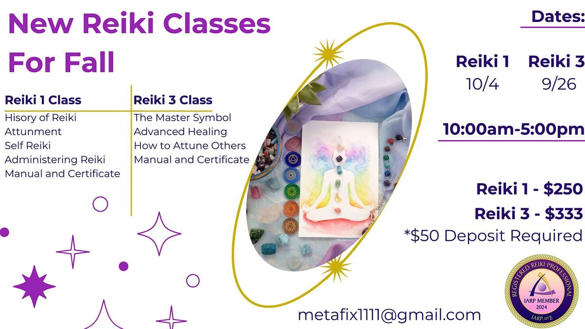 New Reiki Classes For Fall | Event in Davie | AllEvents