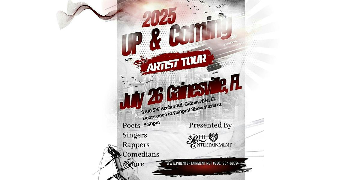 2025 UP & COMING ARTIST TOUR GAINESVILLE EDITION, 26 July | Event in Gainesville | AllEvents