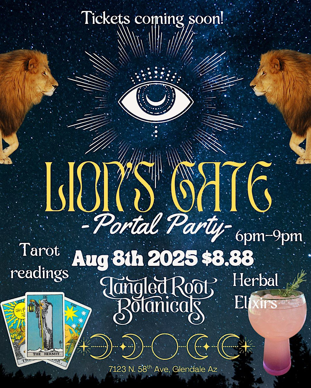 Lions Gate Portal Party at Tangled Root Botanicals, 8 August | Event in Glendale | AllEvents