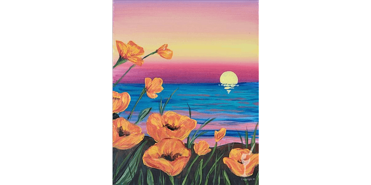 Poppies by the Seaside - Paint and Sip in Houston | Classpop!™, 20 August | Event in Houston | AllEvents