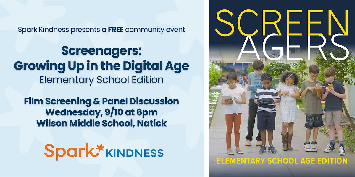 Screenagers in the Digital Age: Elementary School Edition, 10 September | Event in Natick | AllEvents