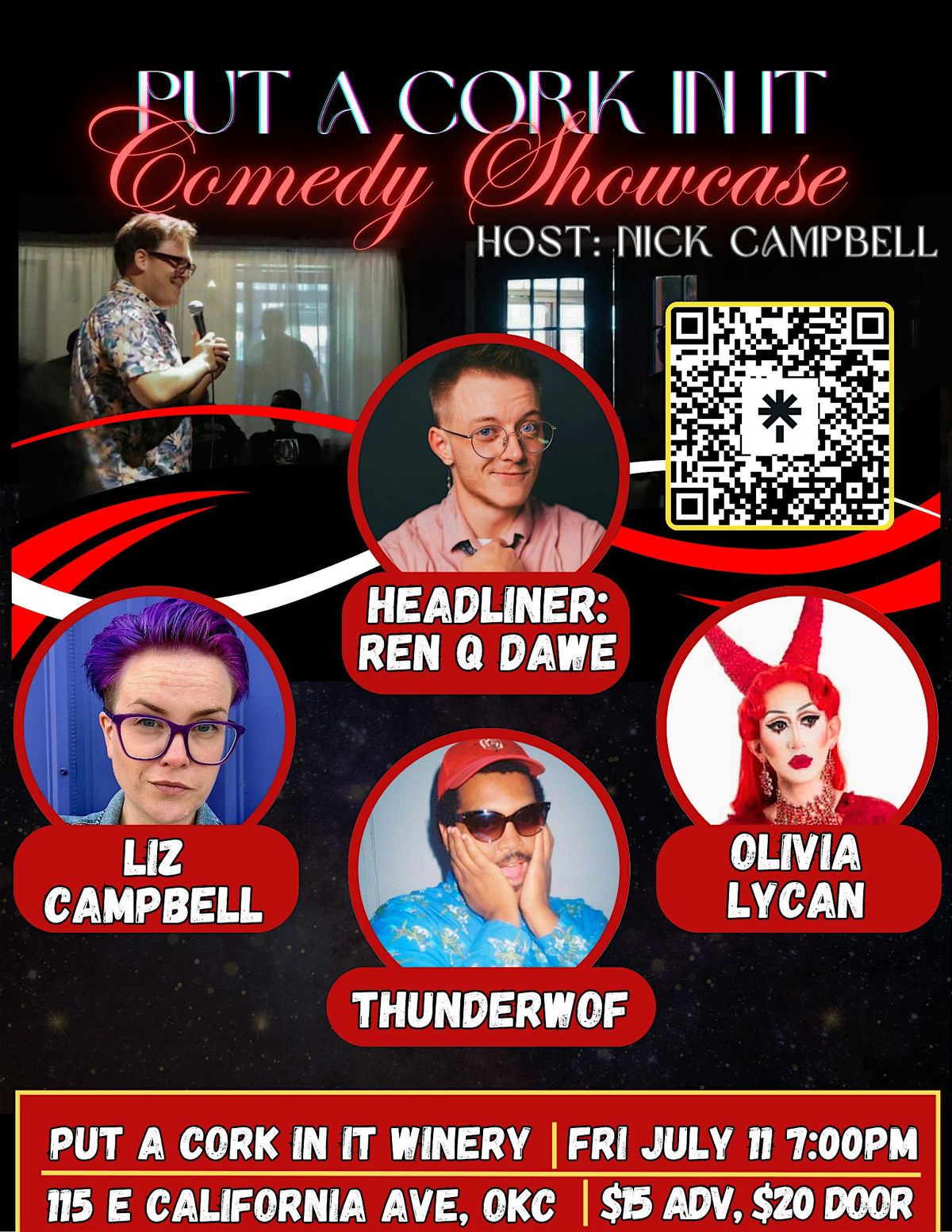 Put A Cork In It! Comedy Showcase, 11 July | Event in Oklahoma City | AllEvents
