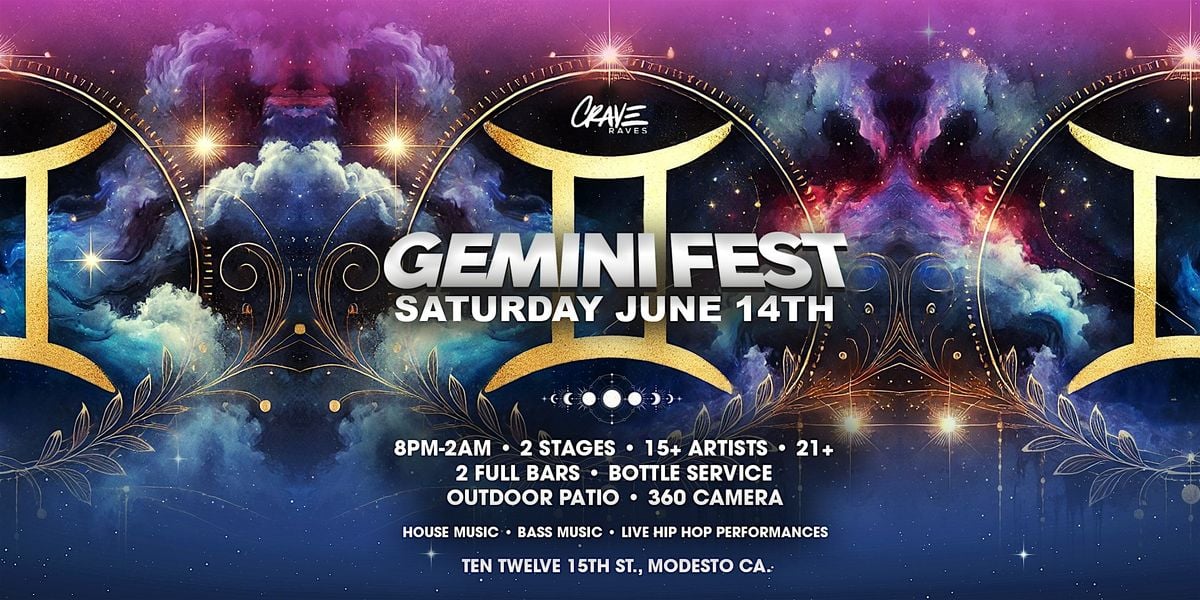 Gemini Fest, 14 June | Event in Modesto | AllEvents