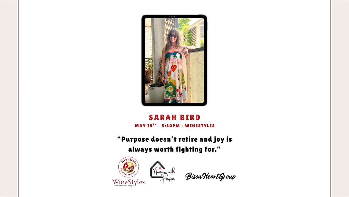 BisonHeartGroup - An Evening of Purpose with Sarah Bird, 19 May | Event in Omaha | AllEvents