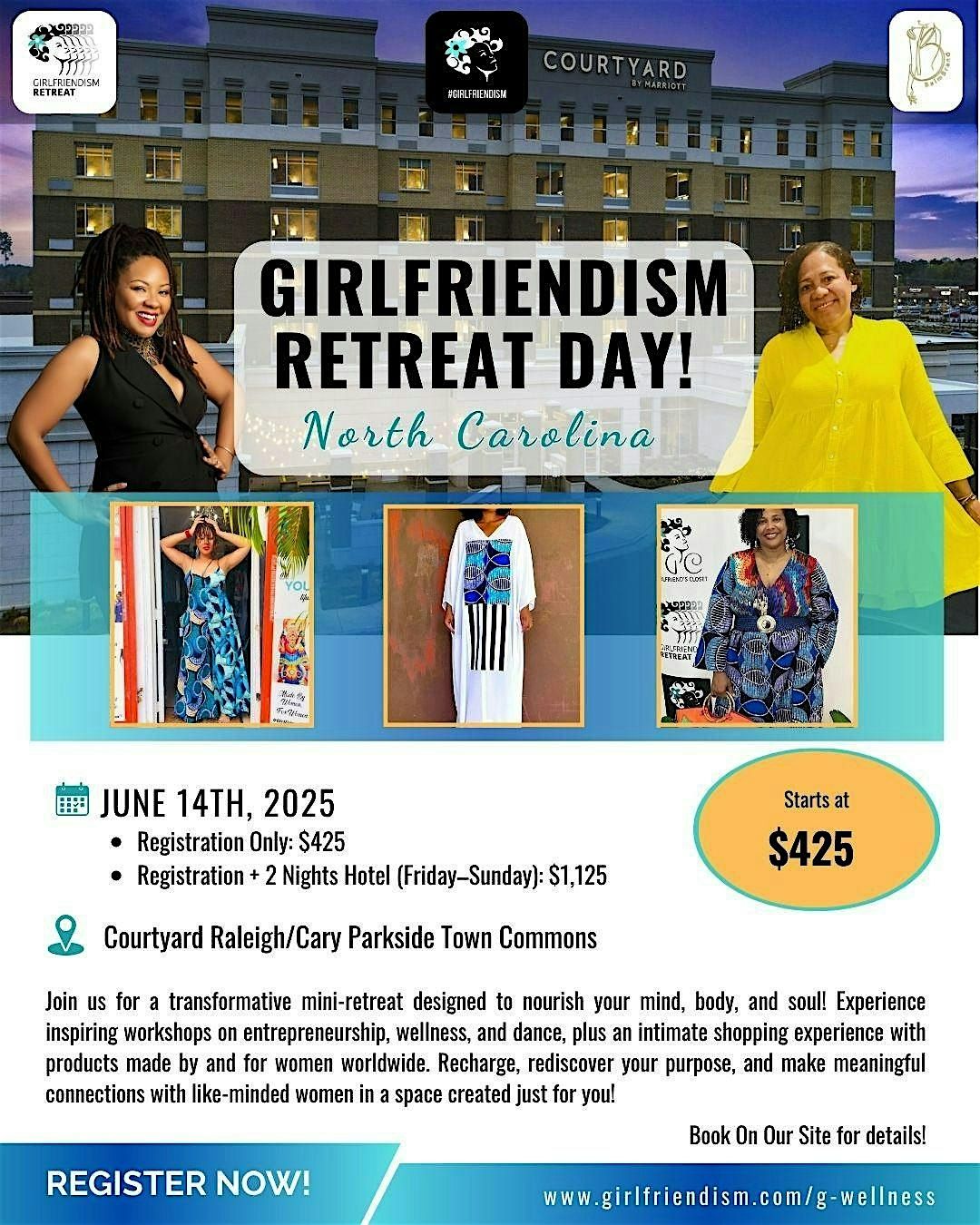 Girlfriendism Retreat Day: North Carolina, 14 June | Event in Cary | AllEvents