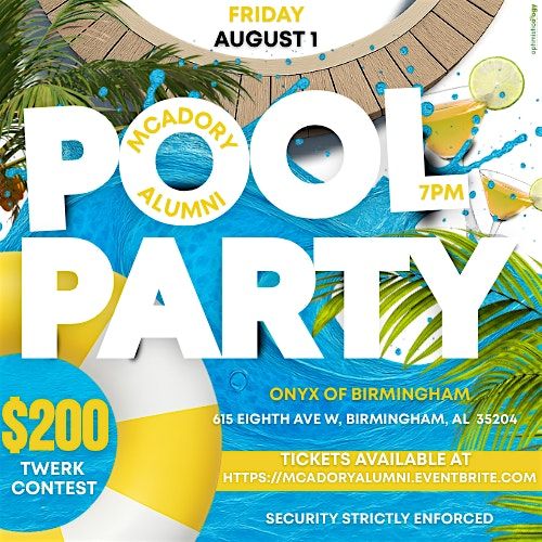 McAdory Alumni Pool Party, 1 August | Event in Birmingham | AllEvents