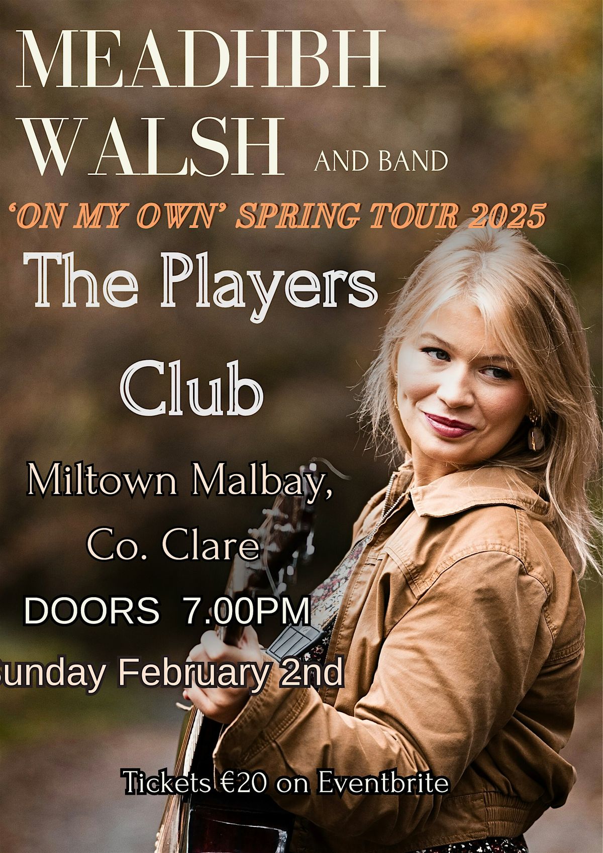 Meadhbh Walsh at The Forge Miltown Malbay, 5 July | Event in Miltown Malbay | AllEvents