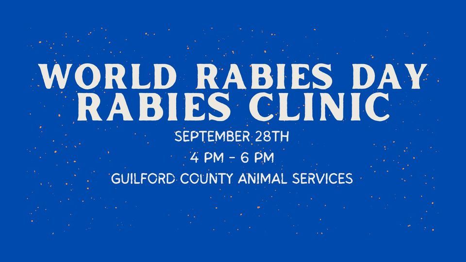World Rabies Day Rabies Clinic, Guilford County Animal Services
