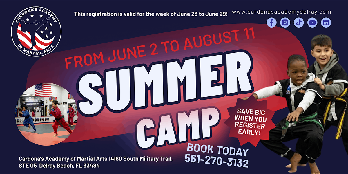 Summer Camp - Valid for the week of June 23 to June 29!, 23 June | Event in Delray Beach | AllEvents