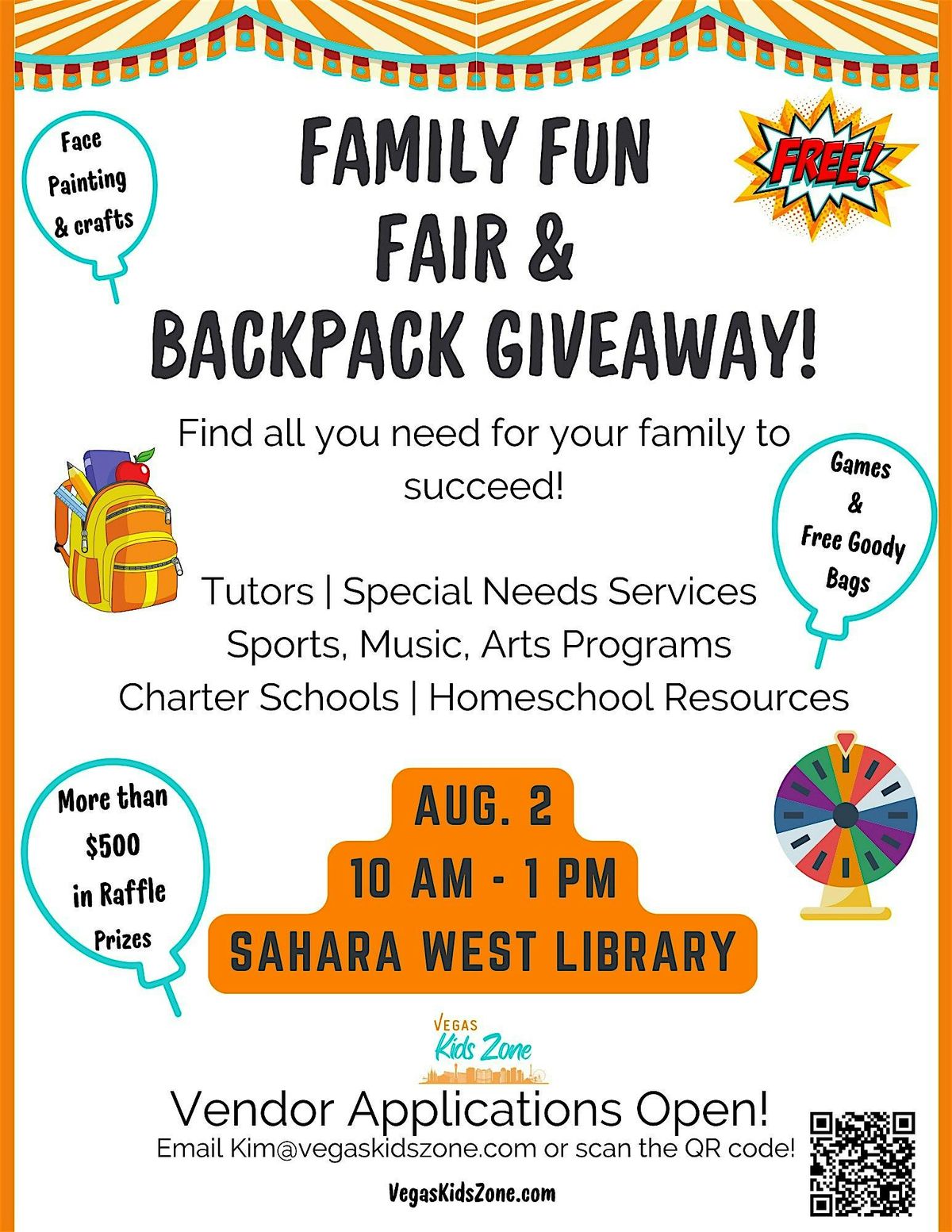 Back-to-School (or Not!) Family Resource Fair & Backpack Giveaway, 2 August | Event in Las Vegas | AllEvents