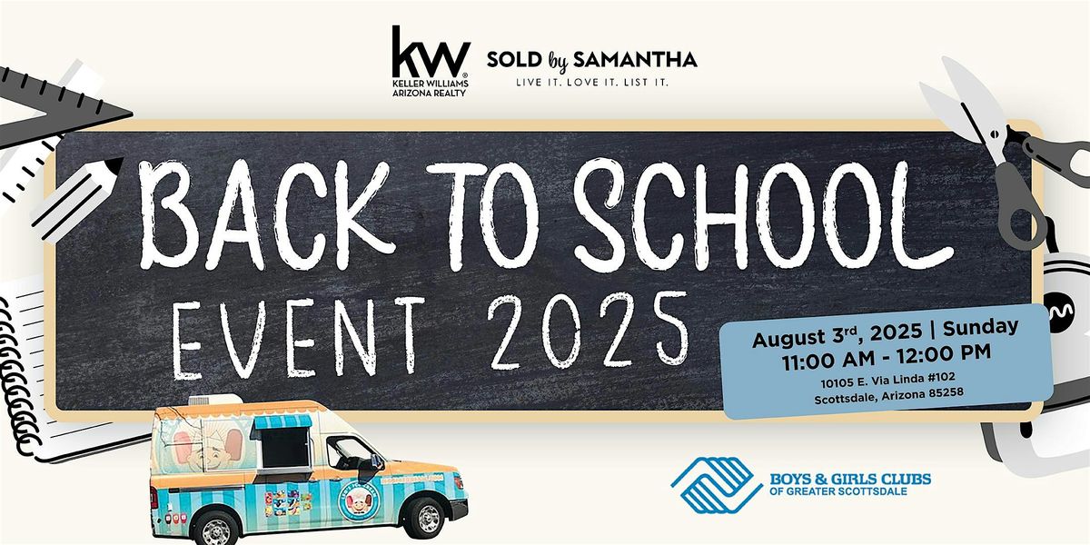 Back Pack Drive and Ice Cream Social, 3 August | Event in Scottsdale | AllEvents