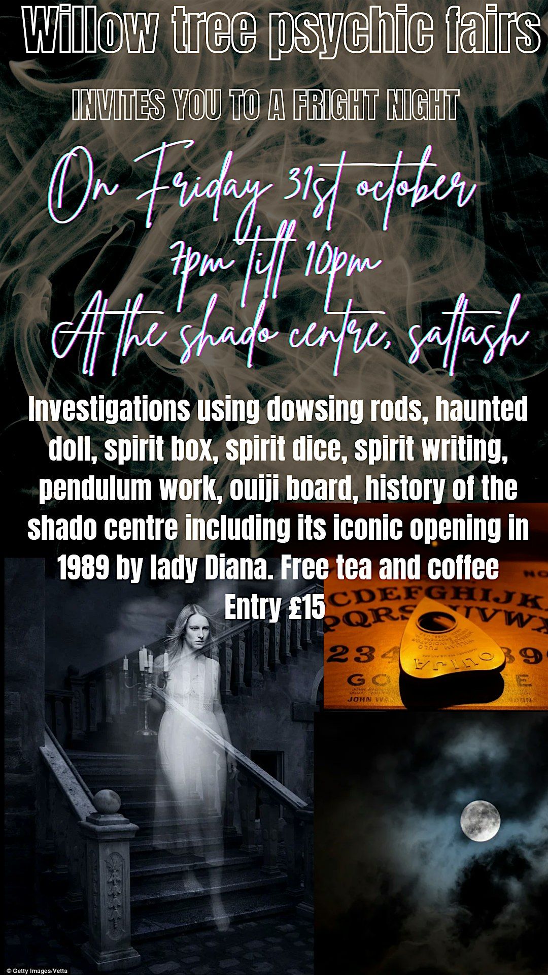 Willow tree psychic fairs invites you to a fright night, 31 October | Event in Saltash | AllEvents