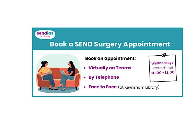 SEND Surgery  - Book an appointment with Sendias Bathnes | Event in Keynsham | AllEvents