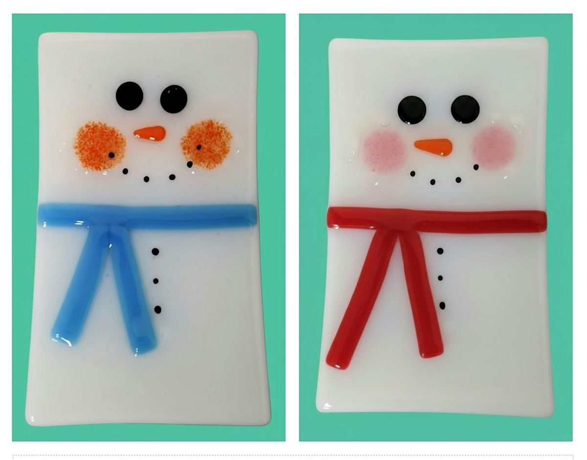 EASY Beginner's fused glass "Oh What Fun" Snowman  Workshop - Wyandotte, 7 December | Event in Wyandotte