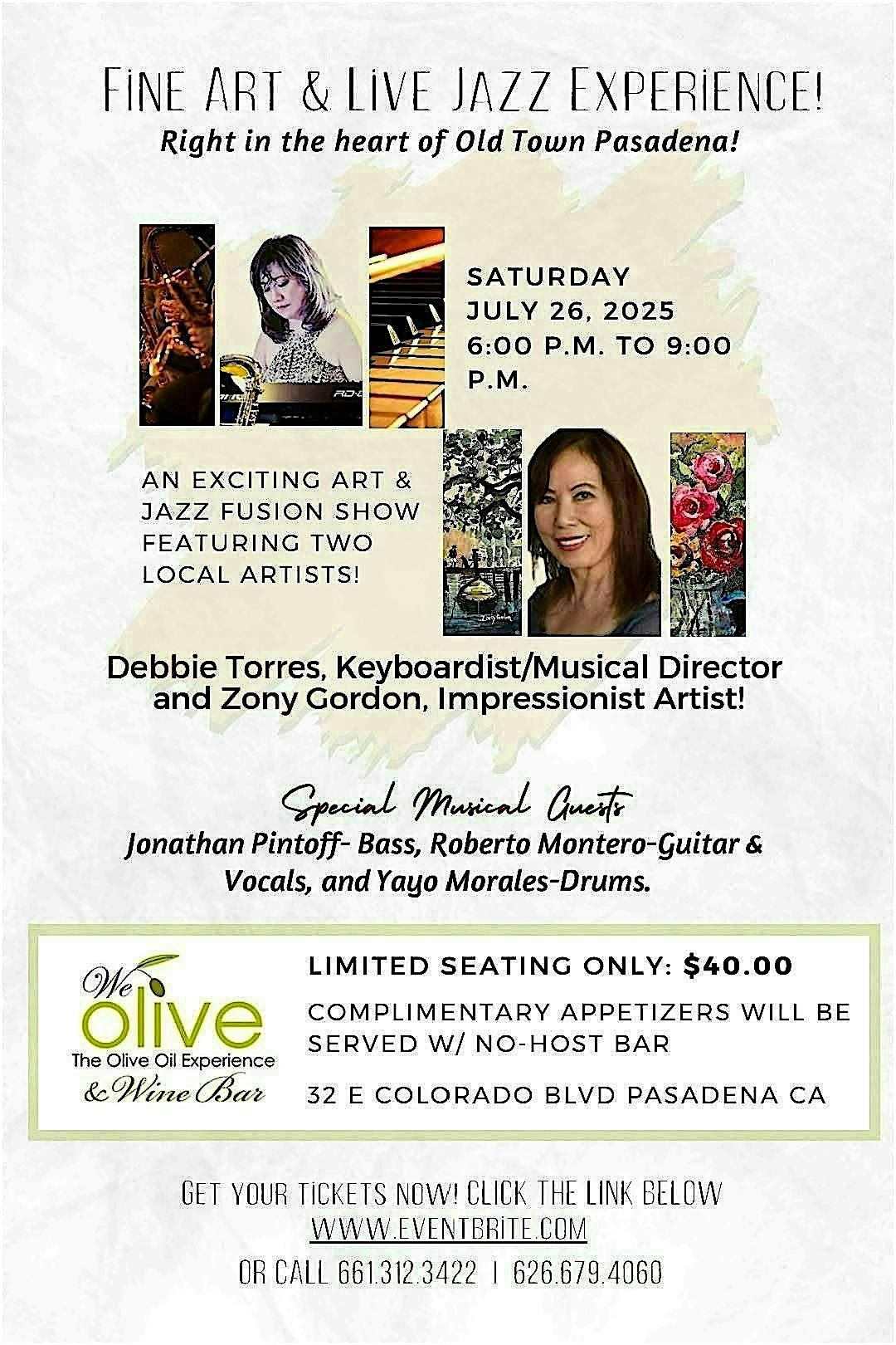 Fine Art & Live Jazz Experience, 26 July | Event in Pasadena | AllEvents