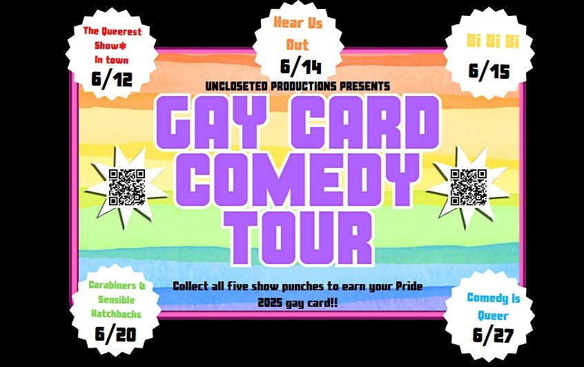 Gay Card Comedy Tour ALL 5 SHOWS BUNDLE, 12 June | AllEvents