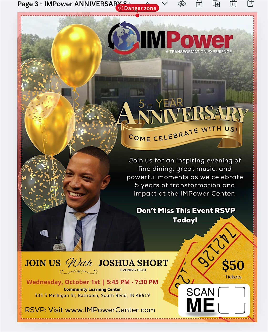 5 Year Anniversary IMPower Center, 1 October | Event in South Bend | AllEvents