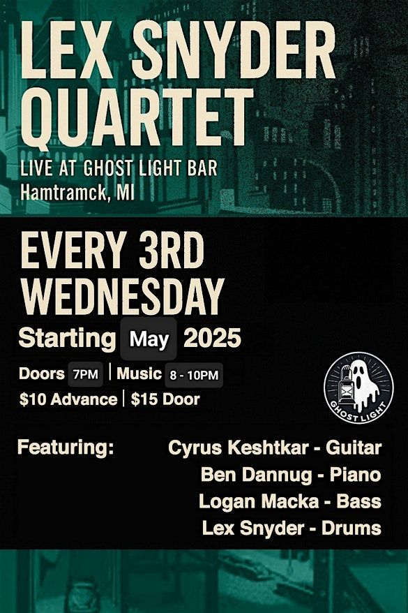 Lex Snyder Quartet - Ghost Light Jazz Night, 17 September | Event in Hamtramck | AllEvents