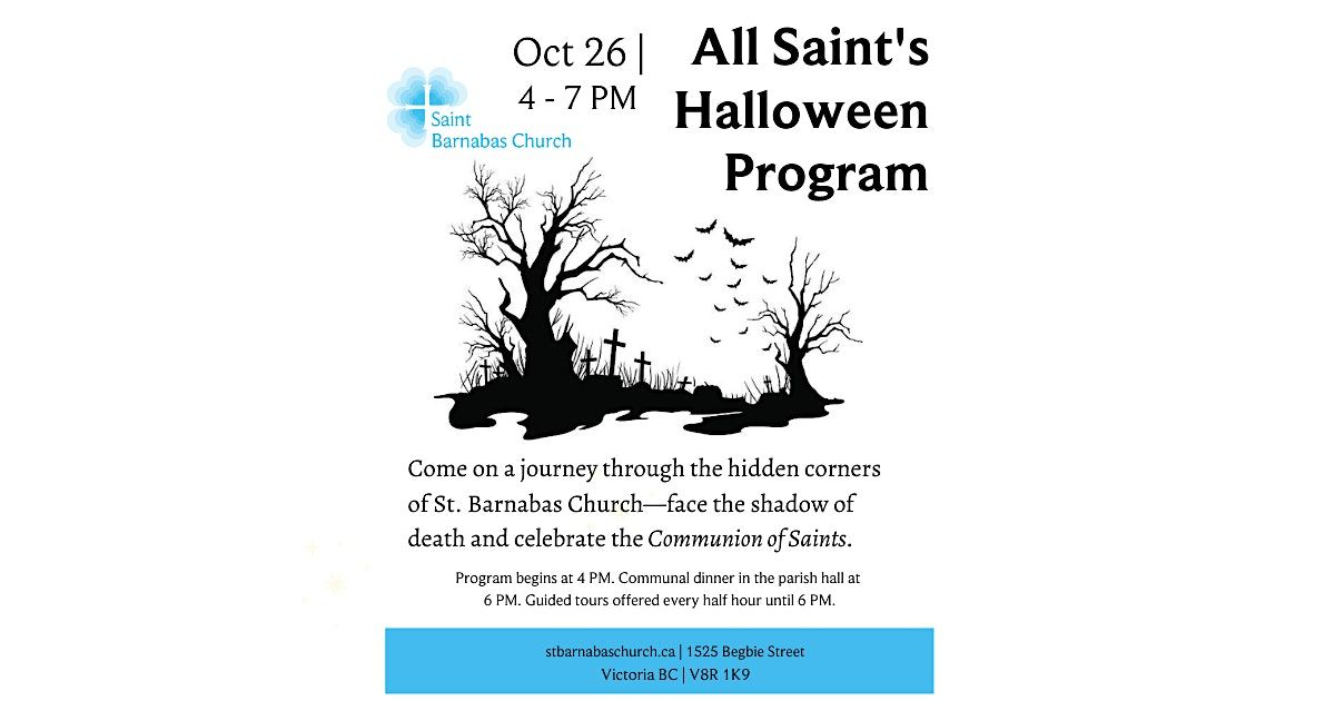 All Saint's Halloween Program, 26 October | Event in Victoria | AllEvents