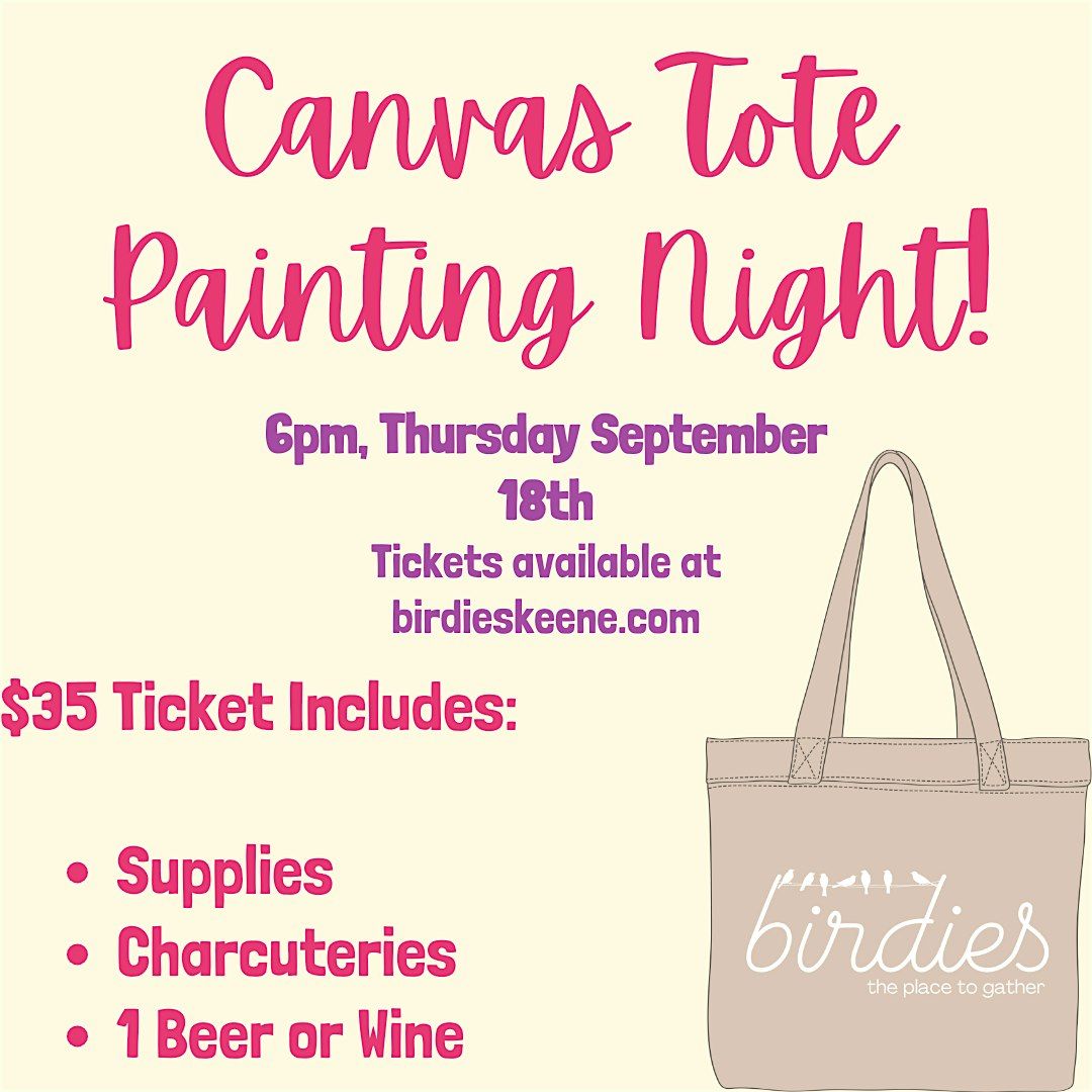 Canvas Tote Painting Night!, 18 September | Event in Keene | AllEvents