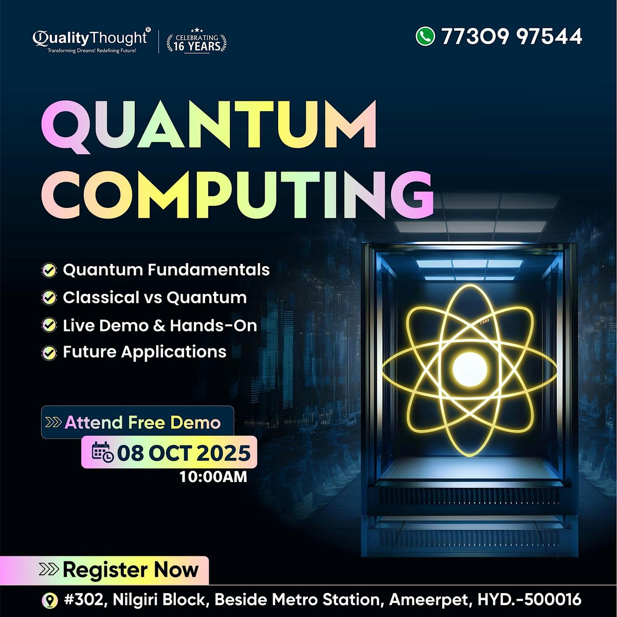 Free Demo on Quantum Computing Course by Quality Thought, 8 October | Event in Hyderabad | AllEvents