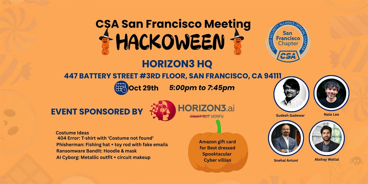 CSA San Francisco Chapter Meeting Oct 29th 2025, 29 October | Event in San Francisco | AllEvents