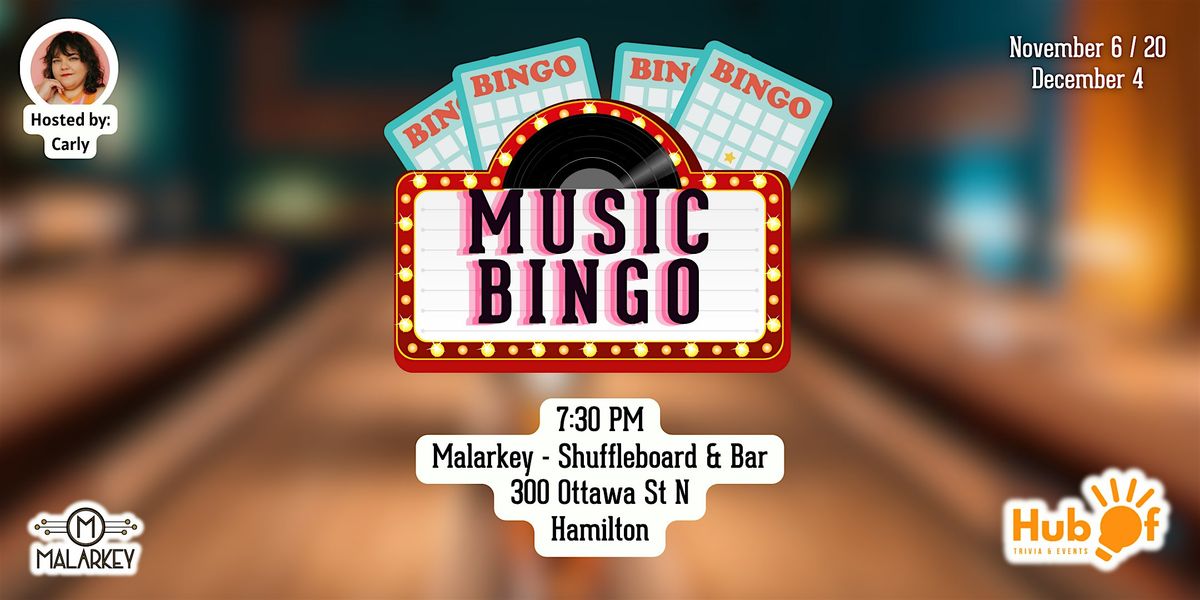 MUSIC BINGO Thursdays at Malarkey - Hamilton | Event in Hamilton | AllEvents