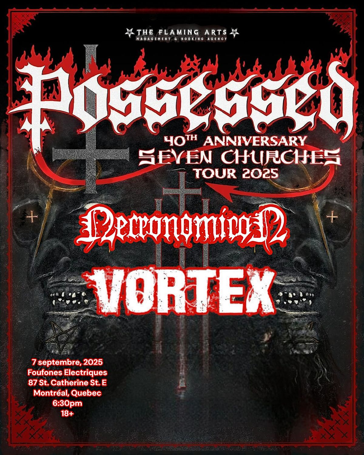 Possessed, Necronomicon, Vortex, 7 September | Event in Montréal | AllEvents