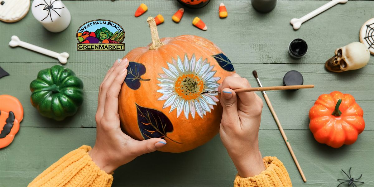 Fall Inspired Pumpkin Paint & Sip - Pop Up Workshop at WPB GreenMarket, 18 October | Event in West Palm Beach