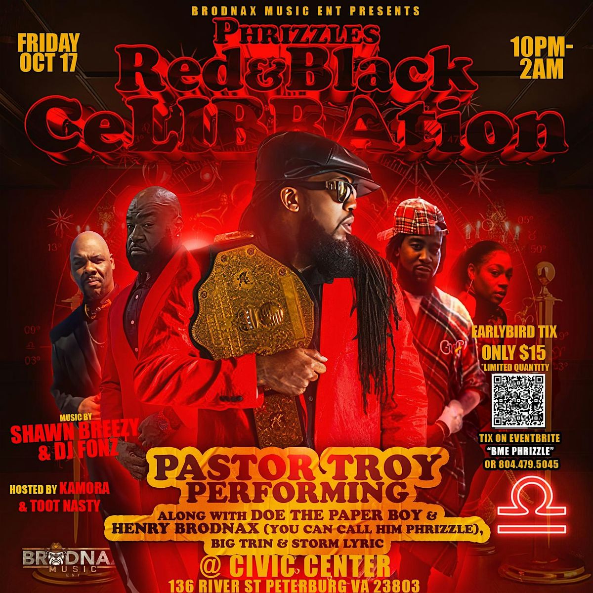 PHRIZZLES RED & BLACK ceLIBRAtion Pastor Troy Performing Live, 17 October | Event in Petersburg | AllEvents