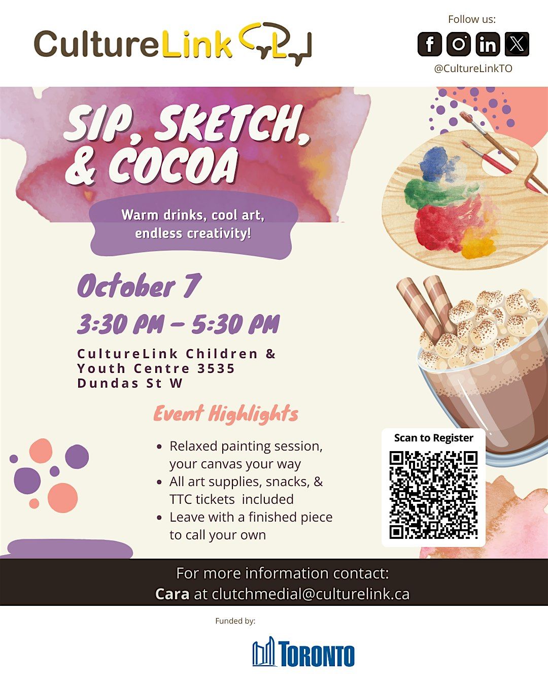 Sip, Sketch, & Cocoa | Event in Toronto | AllEvents