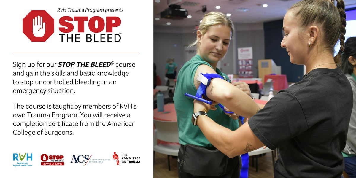 Stop the Bleed - November 12, 12 November | Event in Barrie | AllEvents