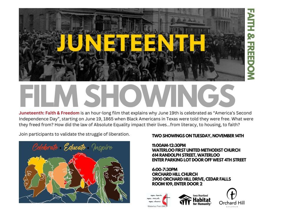 Film Showing: Juneteenth - Faith & Freedom, Orchard Hill Church, Cedar ...