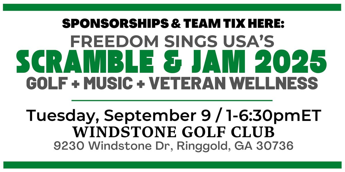 Freedom Sings USA's Scramble and Jam, 9 September | Event in Ringgold | AllEvents