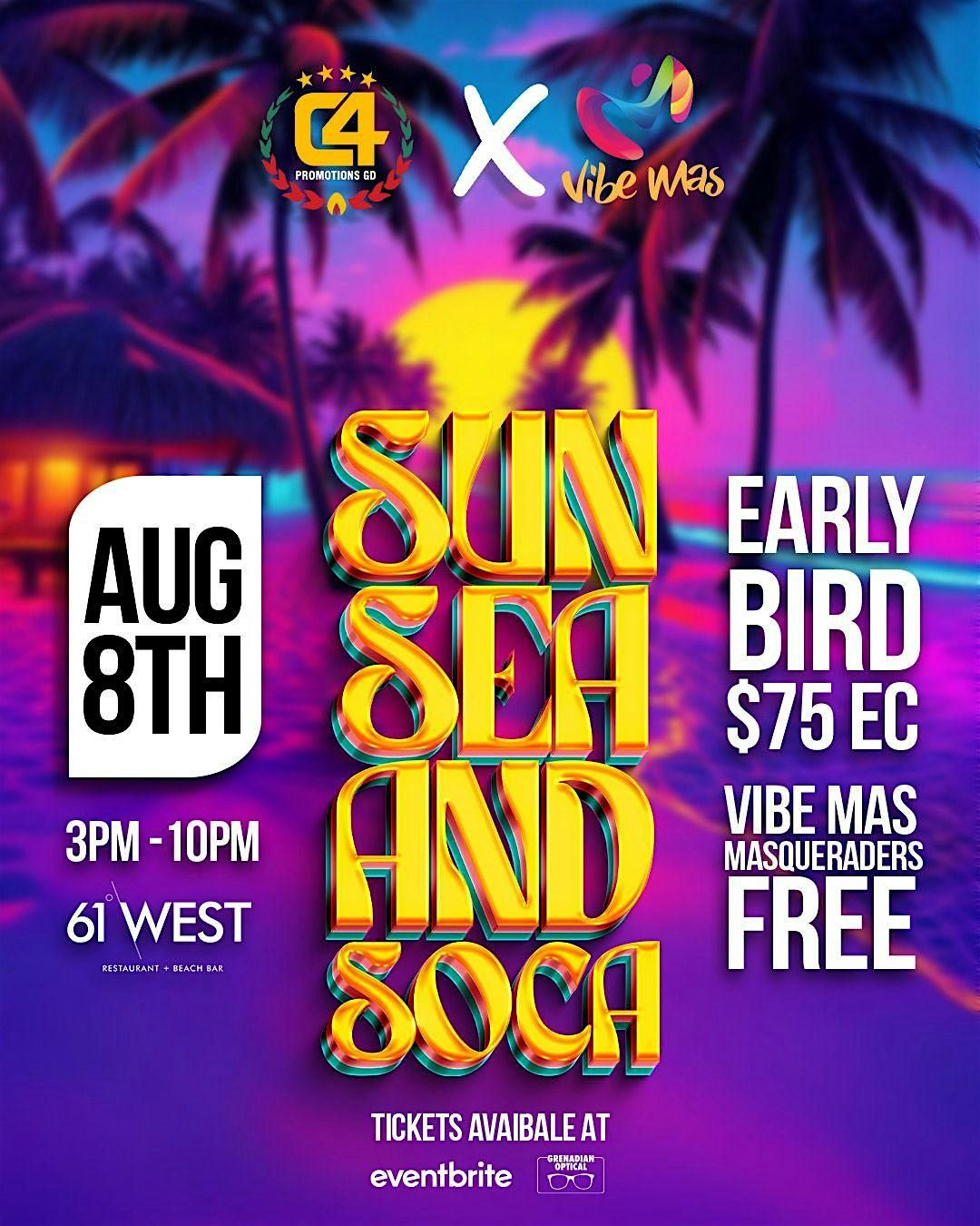 Sun Sea And Soca 2025, 8 August | Event in saint george | AllEvents