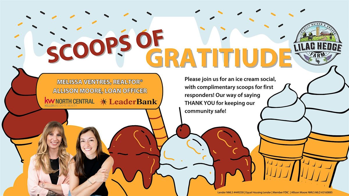 Scoops of Gratitude | Ice Cream for First Responders + Family, 31 July | Event in Rutland | AllEvents