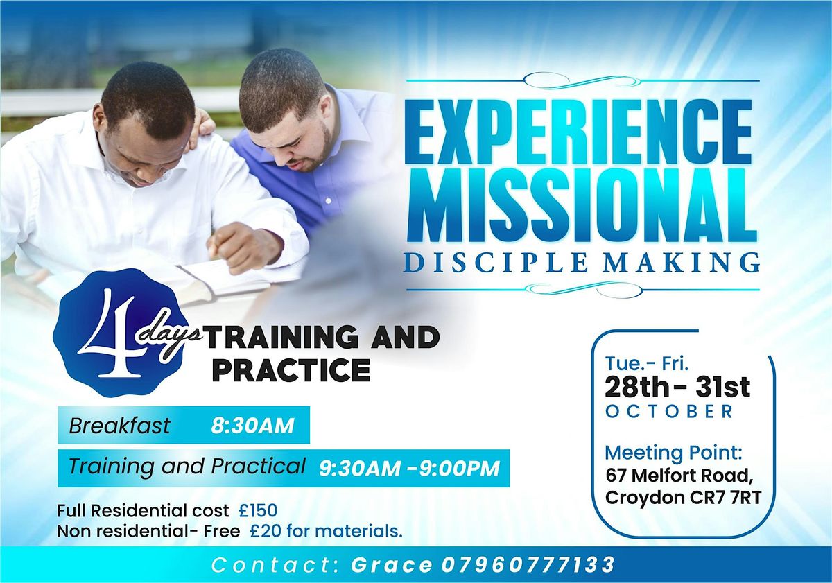 EXPERIENCE MISSIONAL DISCIPLE MAKING, 28 October | Event in Thornton Heath | AllEvents