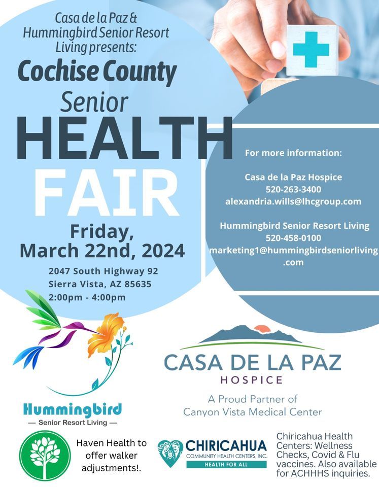 Cochise County Senior Health Fair , 2047 S HWY 92 Sierra Vista Arizona