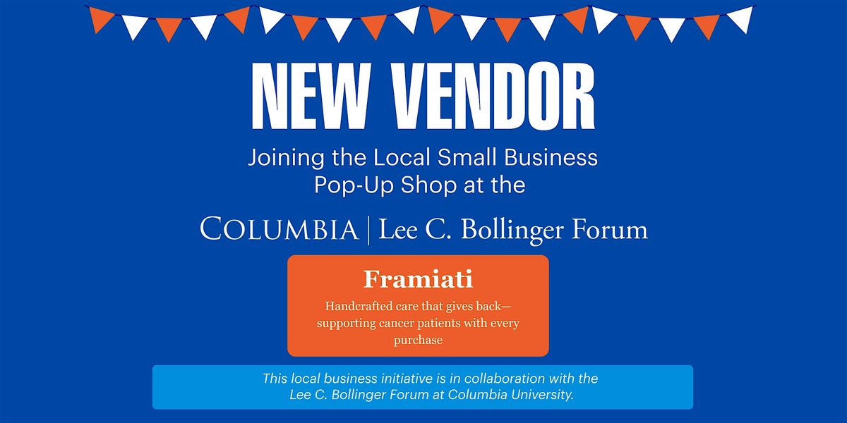 POP-UP Market at the Lee C. Bollinger Forum, 13 October | Event in New York | AllEvents