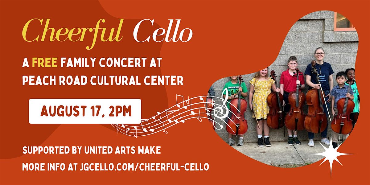 Cheerful Cello, 17 August | Event in Raleigh | AllEvents