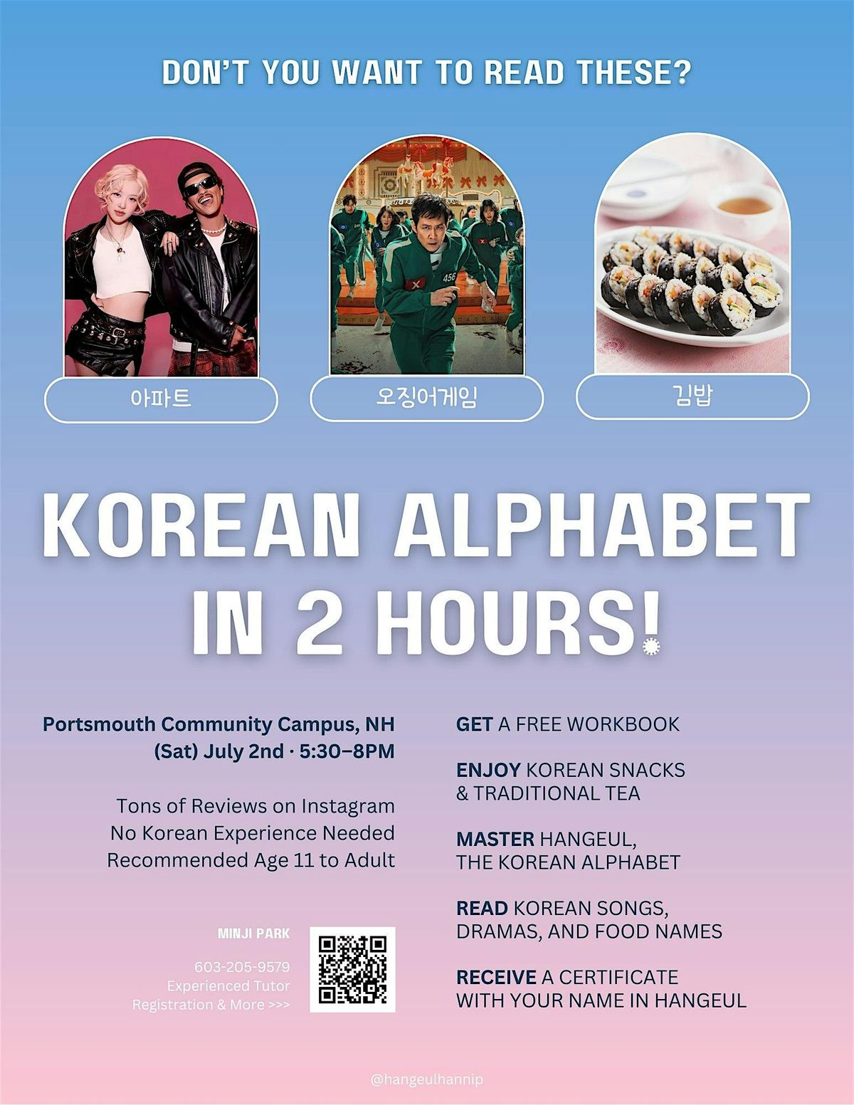 Hangeul, The Korean Alphabet in 2 Hours – Class Registration, 2 July | Event in Portsmouth | AllEvents