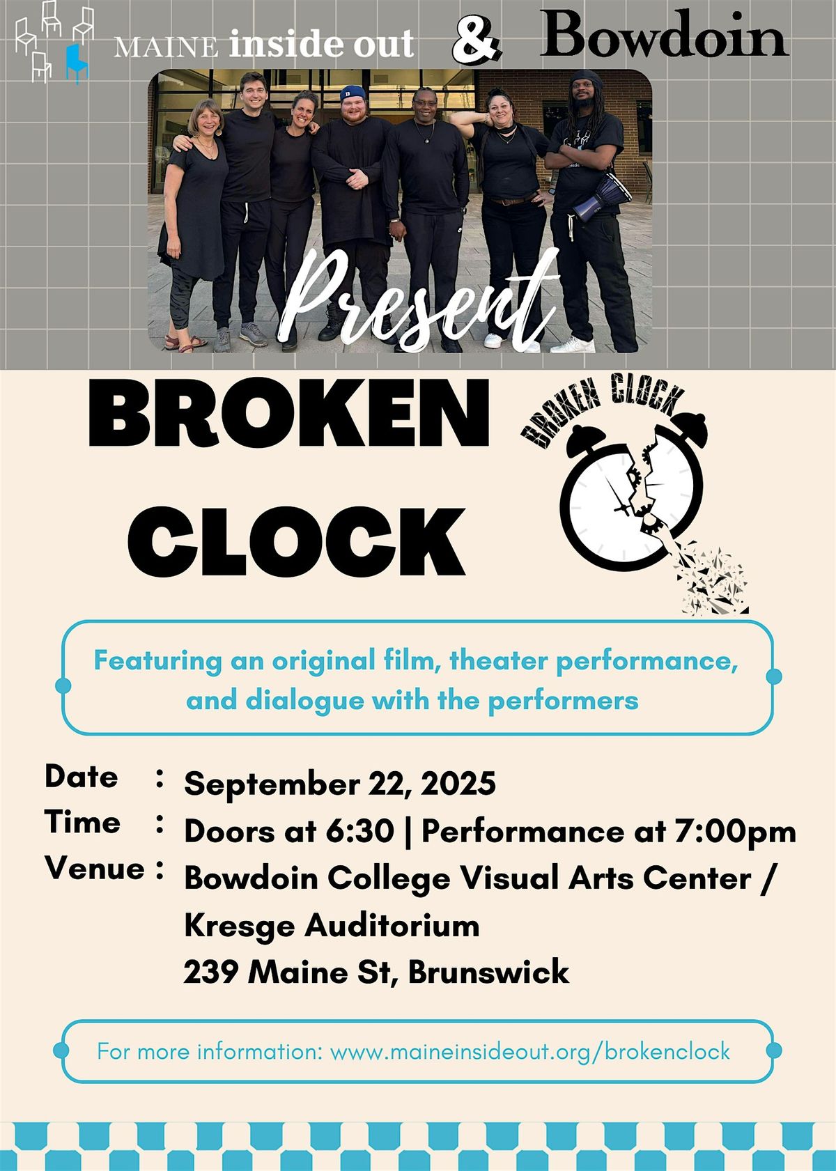 Broken Clock at Bowdoin College, 22 September | Event in Brunswick | AllEvents