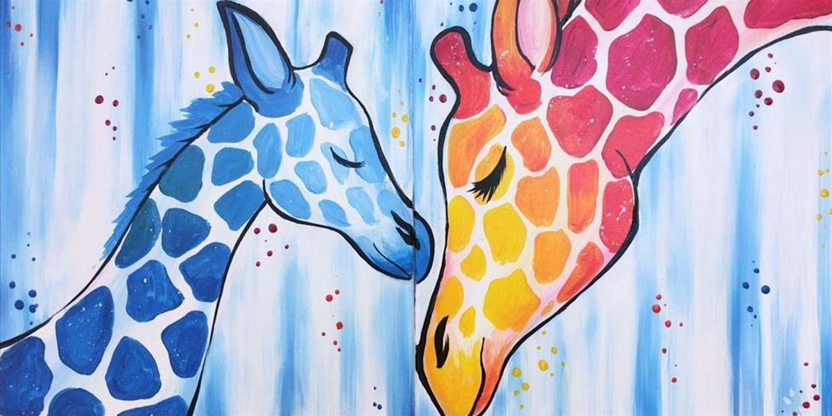 Giraffe Bonding on Canvas - Paint and Sip by Classpop!™, 8 June | Event in Pearland | AllEvents